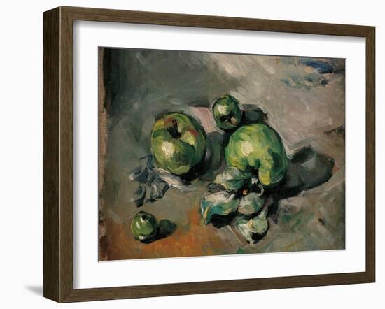 Green Apples-Paul Cézanne-Framed Art Print