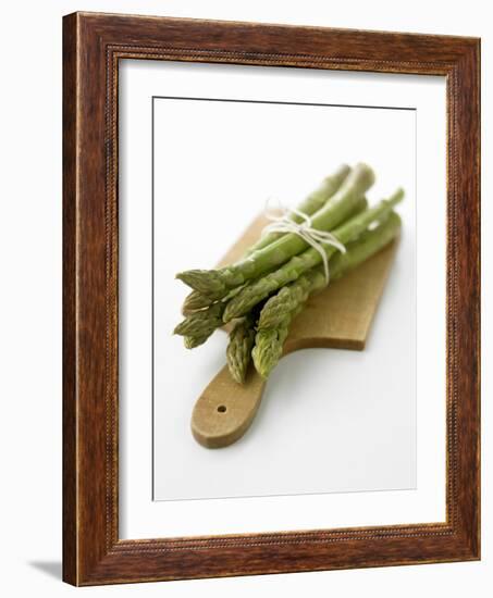 Green Asparagus on Chopping Board-Klaus Arras-Framed Photographic Print