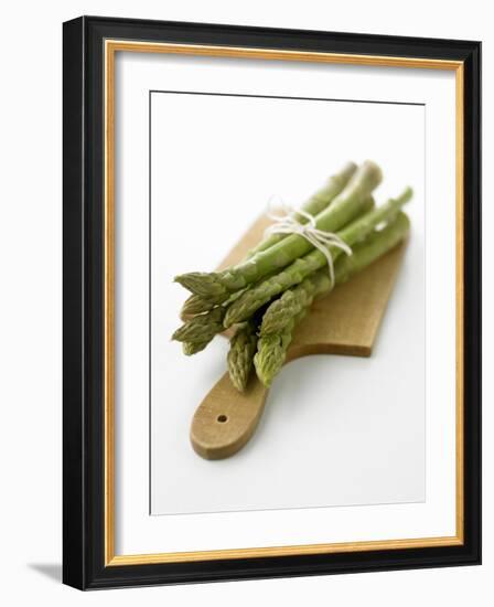 Green Asparagus on Chopping Board-Klaus Arras-Framed Photographic Print