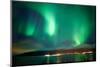 Green Aurora Borealis Dancing in the Sky-Spumador-Mounted Photographic Print