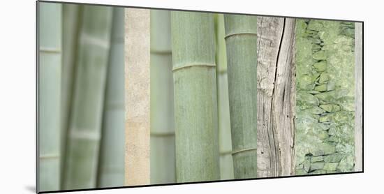 Green Bamboo Collage-Cora Niele-Mounted Photographic Print