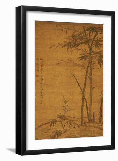 Green Bamboo in the Sheong Gu (Fine Outline) Style, 1319-Li Kan-Framed Giclee Print