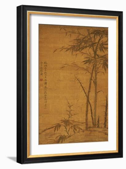 Green Bamboo in the Sheong Gu (Fine Outline) Style, 1319-Li Kan-Framed Giclee Print