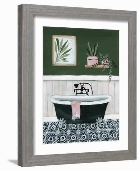 Green Bathroom I-Yvette St. Amant-Framed Art Print