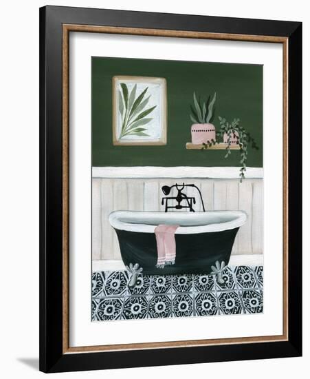 Green Bathroom I-Yvette St. Amant-Framed Art Print