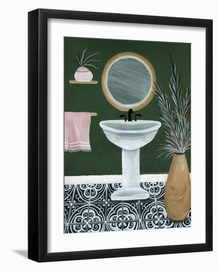 Green Bathroom II-Yvette St. Amant-Framed Art Print