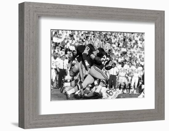 Green Bay Packer Elijah Pitts at Super Bowl I, Los Angeles, California, January 15, 1967-Art Rickerby-Framed Photographic Print