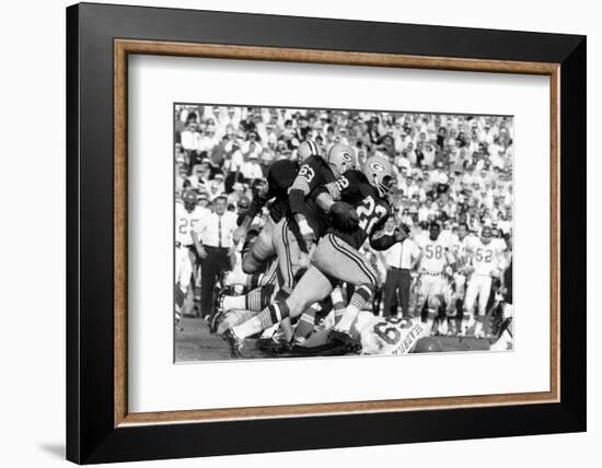 Green Bay Packer Elijah Pitts at Super Bowl I, Los Angeles, California, January 15, 1967-Art Rickerby-Framed Photographic Print