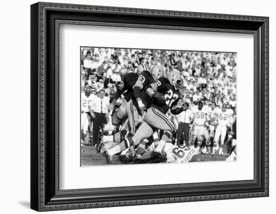 Green Bay Packer Elijah Pitts at Super Bowl I, Los Angeles, California, January 15, 1967-Art Rickerby-Framed Photographic Print