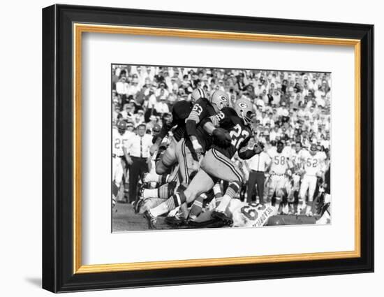 Green Bay Packer Elijah Pitts at Super Bowl I, Los Angeles, California, January 15, 1967-Art Rickerby-Framed Photographic Print