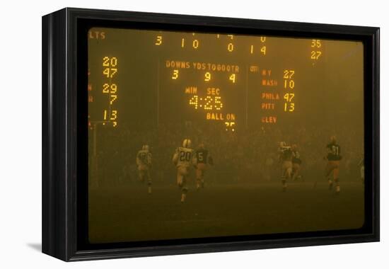 Green Bay Packers' Paul Hornung Eluding Baltimore Colt's Defense to Score 5th Touchdown of Game-Art Rickerby-Framed Premier Image Canvas