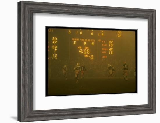 Green Bay Packers' Paul Hornung Eluding Baltimore Colt's Defense to Score 5th Touchdown of Game-Art Rickerby-Framed Photographic Print
