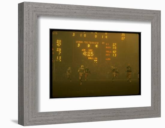 Green Bay Packers' Paul Hornung Eluding Baltimore Colt's Defense to Score 5th Touchdown of Game-Art Rickerby-Framed Photographic Print