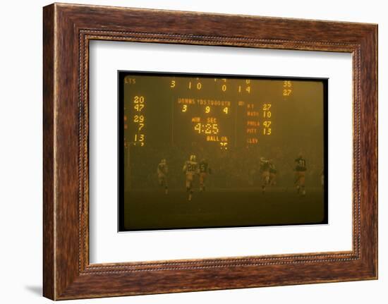 Green Bay Packers' Paul Hornung Eluding Baltimore Colt's Defense to Score 5th Touchdown of Game-Art Rickerby-Framed Photographic Print