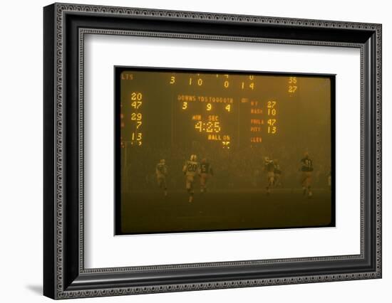 Green Bay Packers' Paul Hornung Eluding Baltimore Colt's Defense to Score 5th Touchdown of Game-Art Rickerby-Framed Photographic Print