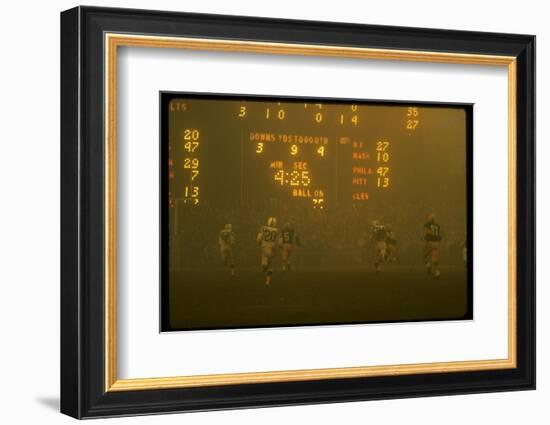 Green Bay Packers' Paul Hornung Eluding Baltimore Colt's Defense to Score 5th Touchdown of Game-Art Rickerby-Framed Photographic Print