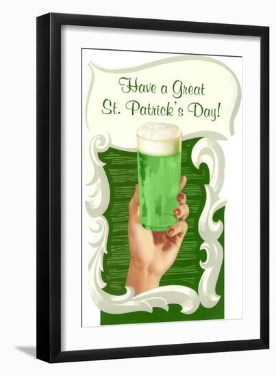 Green Beer for St. Patrick's Day-null-Framed Art Print