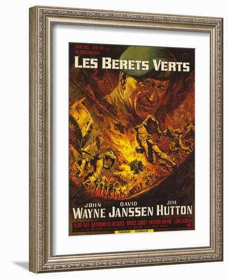 Green Berets, French Movie Poster, 1968-null-Framed Art Print