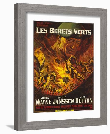 Green Berets, French Movie Poster, 1968-null-Framed Art Print