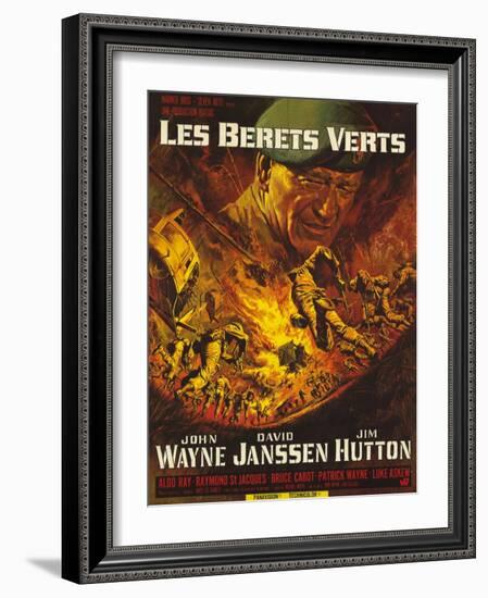 Green Berets, French Movie Poster, 1968-null-Framed Art Print