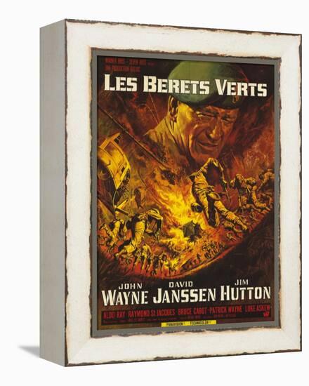 Green Berets, French Movie Poster, 1968-null-Framed Stretched Canvas