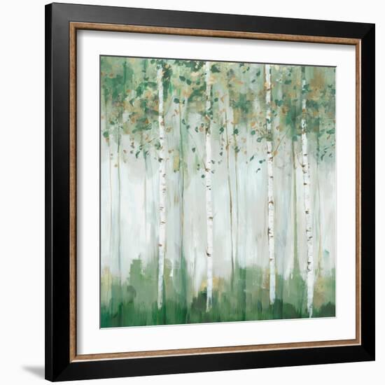 Green Birch Forest-Ian C-Framed Art Print