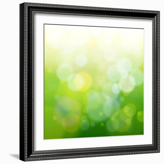 Green Bokeh Abstract Light--Vladimir--Framed Premium Giclee Print