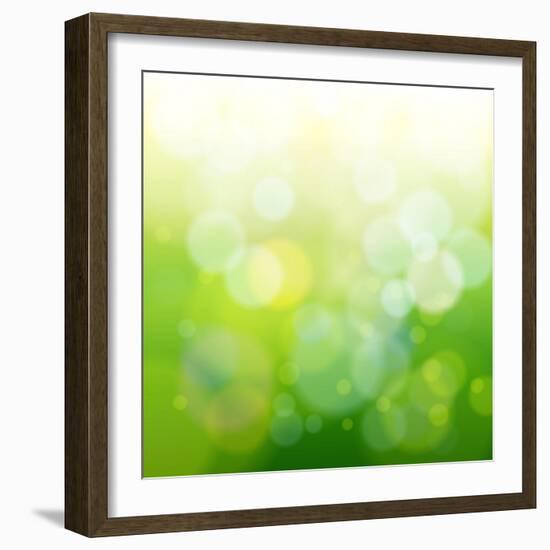 Green Bokeh Abstract Light--Vladimir--Framed Art Print