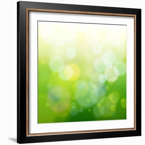 Green Bokeh Abstract Light--Vladimir--Framed Art Print