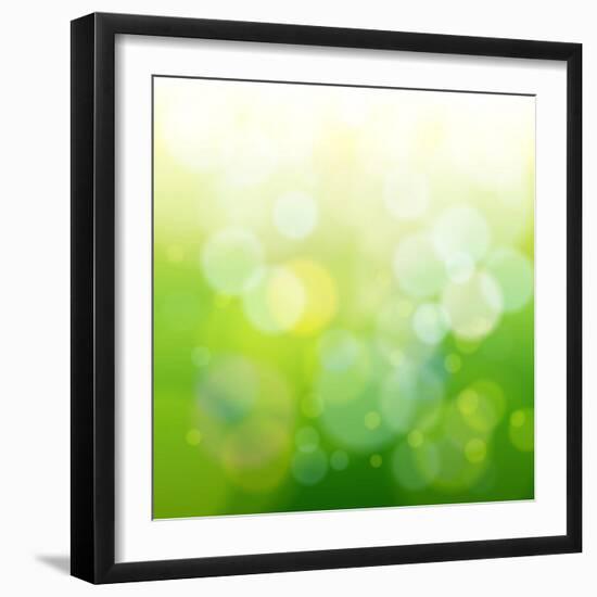 Green Bokeh Abstract Light--Vladimir--Framed Art Print