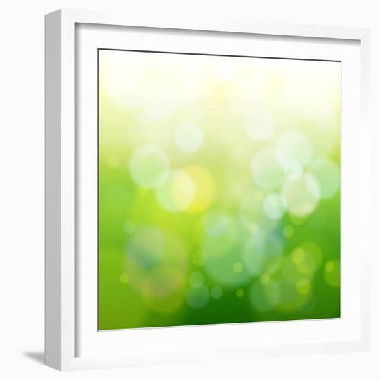 Green Bokeh Abstract Light--Vladimir--Framed Art Print