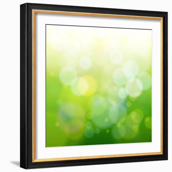 Green Bokeh Abstract Light--Vladimir--Framed Art Print