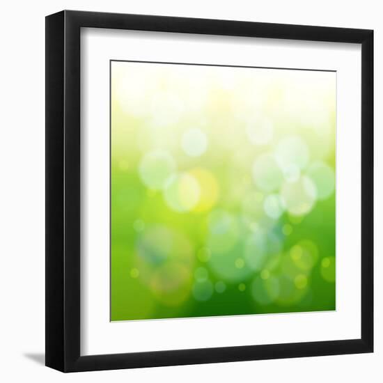 Green Bokeh Abstract Light--Vladimir--Framed Art Print