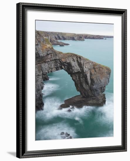 Green Bridge of Wales, Pembrokeshire, Wales, United Kingdom, Europe-Billy Stock-Framed Photographic Print