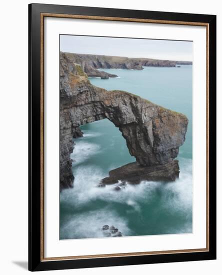 Green Bridge of Wales, Pembrokeshire, Wales, United Kingdom, Europe-Billy Stock-Framed Photographic Print