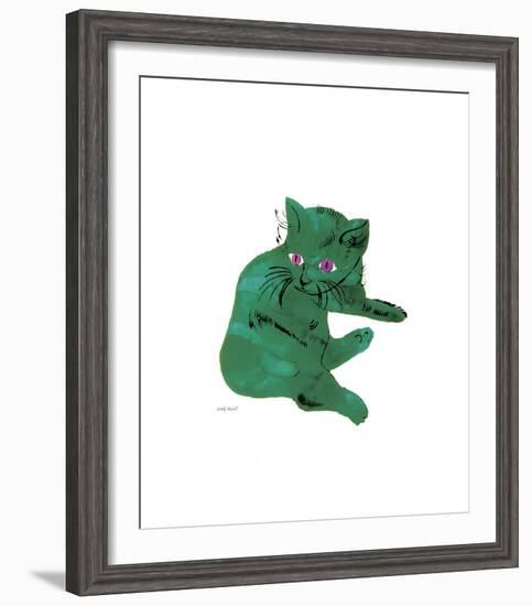 Green Cat, c.1956-Andy Warhol-Framed Giclee Print