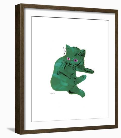 Green Cat, c.1956-Andy Warhol-Framed Giclee Print