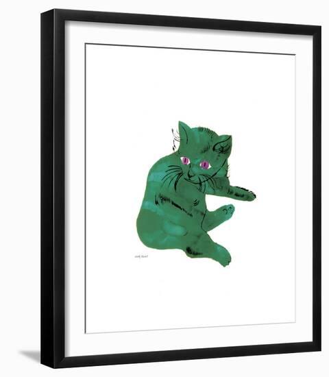 Green Cat, c.1956-Andy Warhol-Framed Giclee Print