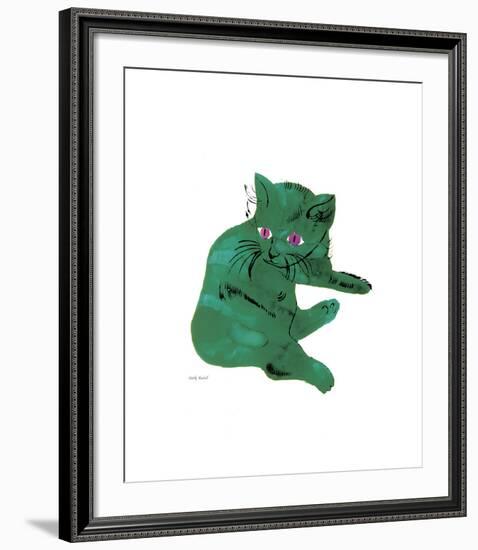 Green Cat, c.1956-Andy Warhol-Framed Giclee Print