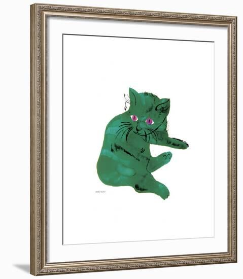 Green Cat, c.1956-Andy Warhol-Framed Giclee Print