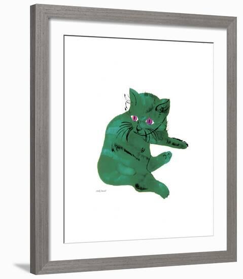 Green Cat, c.1956-Andy Warhol-Framed Giclee Print