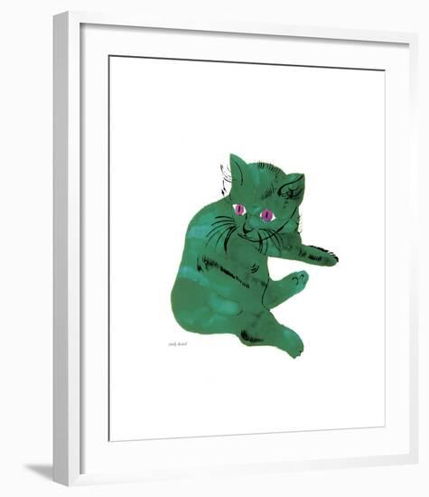 Green Cat, c.1956-Andy Warhol-Framed Giclee Print