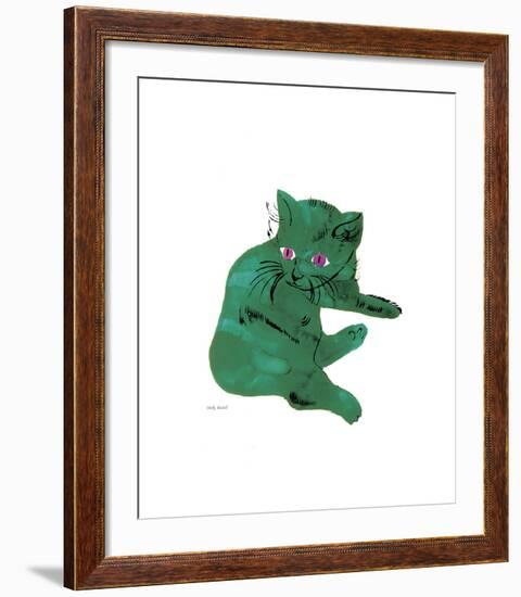 Green Cat, c.1956-Andy Warhol-Framed Giclee Print