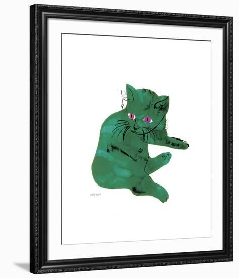 Green Cat, c.1956-Andy Warhol-Framed Giclee Print