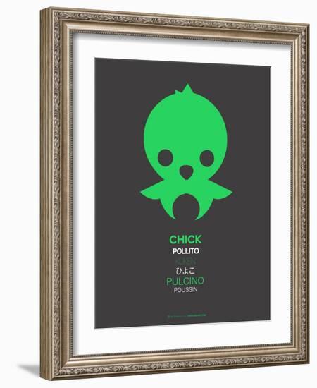 Green Chick Multilingual Poster-NaxArt-Framed Art Print