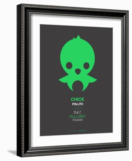 Green Chick Multilingual Poster-NaxArt-Framed Art Print