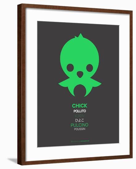 Green Chick Multilingual Poster-NaxArt-Framed Art Print