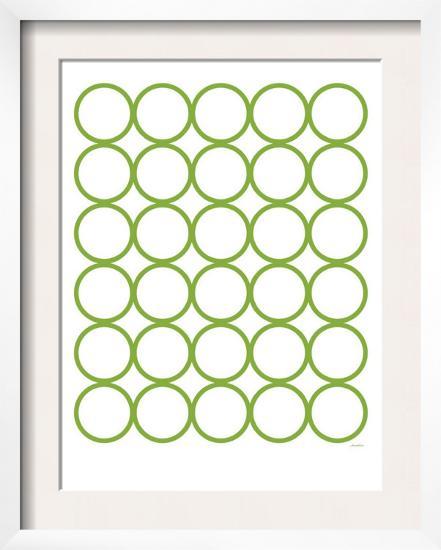 Green Circles-Avalisa-Framed Art Print