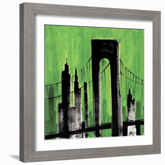 Green Cityscape-Paul Brent-Framed Art Print