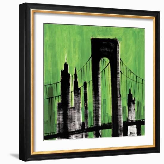 Green Cityscape-Paul Brent-Framed Art Print